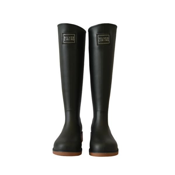 Classic Black and Toffee Gumboot