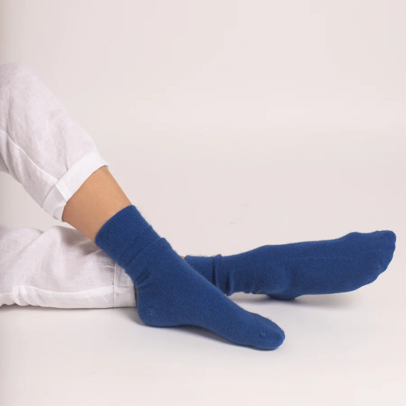 Possum Merino Wool HAMILTON Socks, Lapis Blue