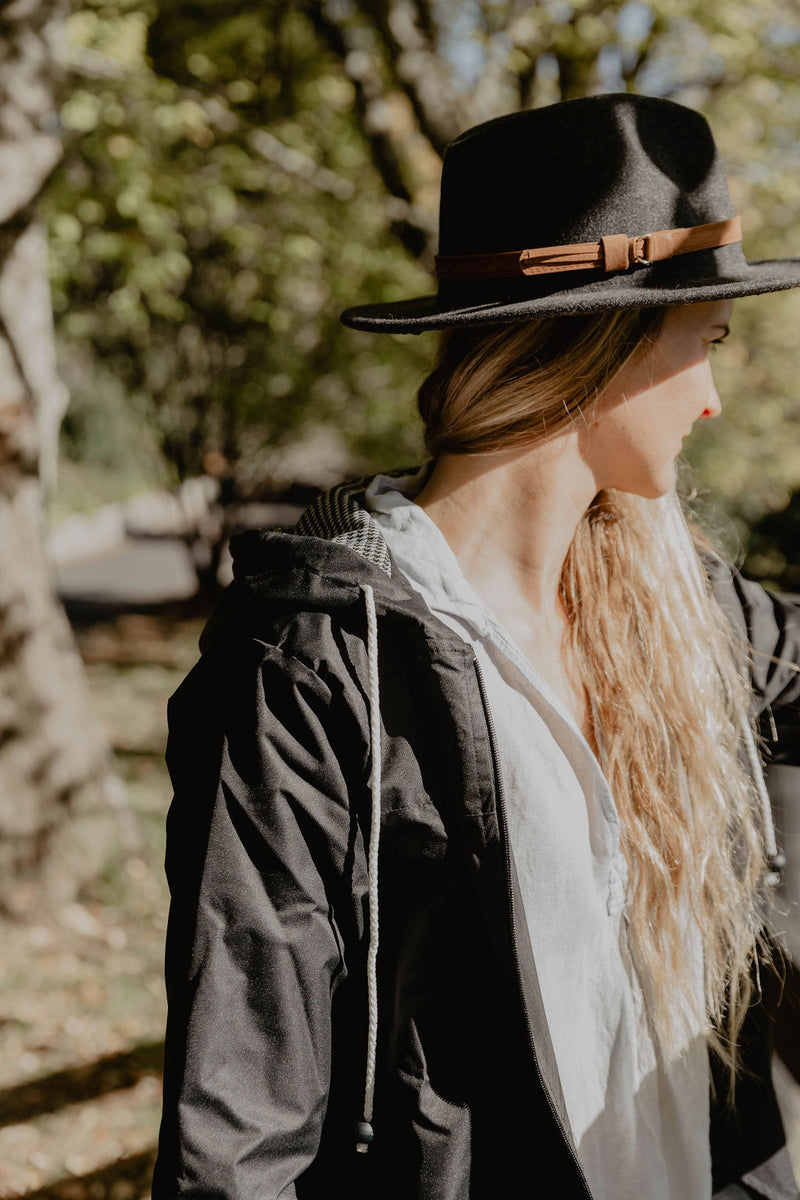 Classic Black Raincoat