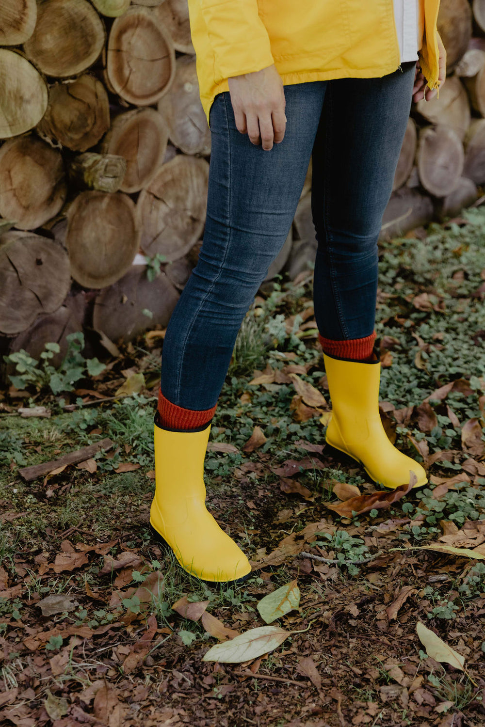 Yellow gumboots womens sales